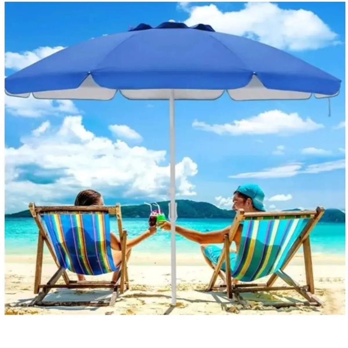 GENERICO - Sombrilla de playa jardín protectora de rayos solares