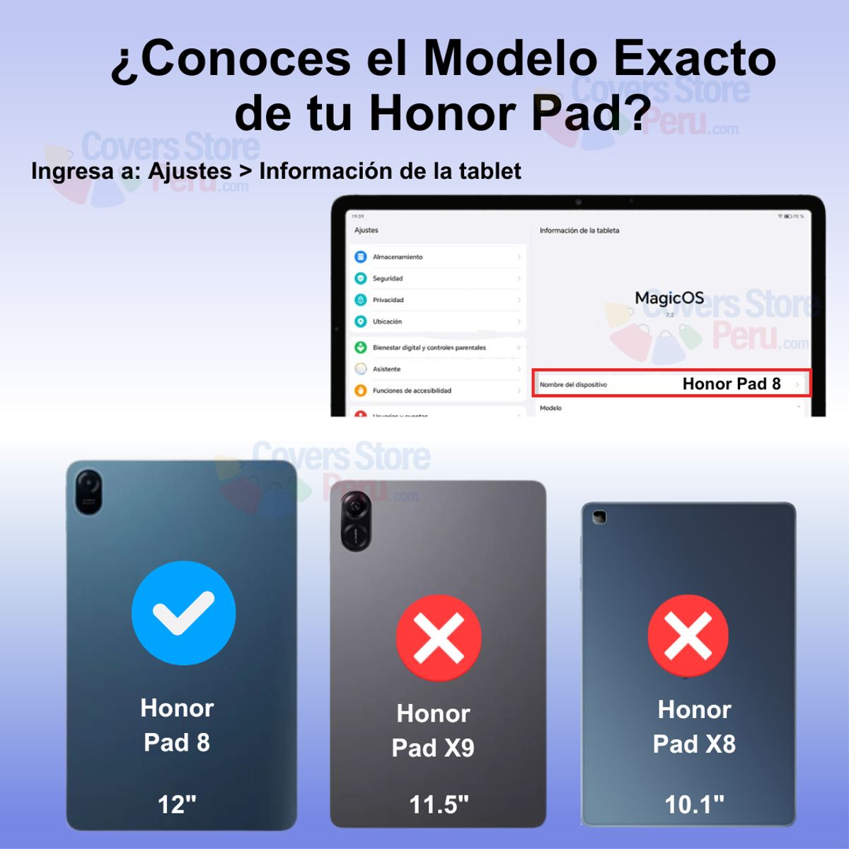 GENERICO - Funda para Honor Pad 8 12 Flipcover Giratoria Roja Resistente
