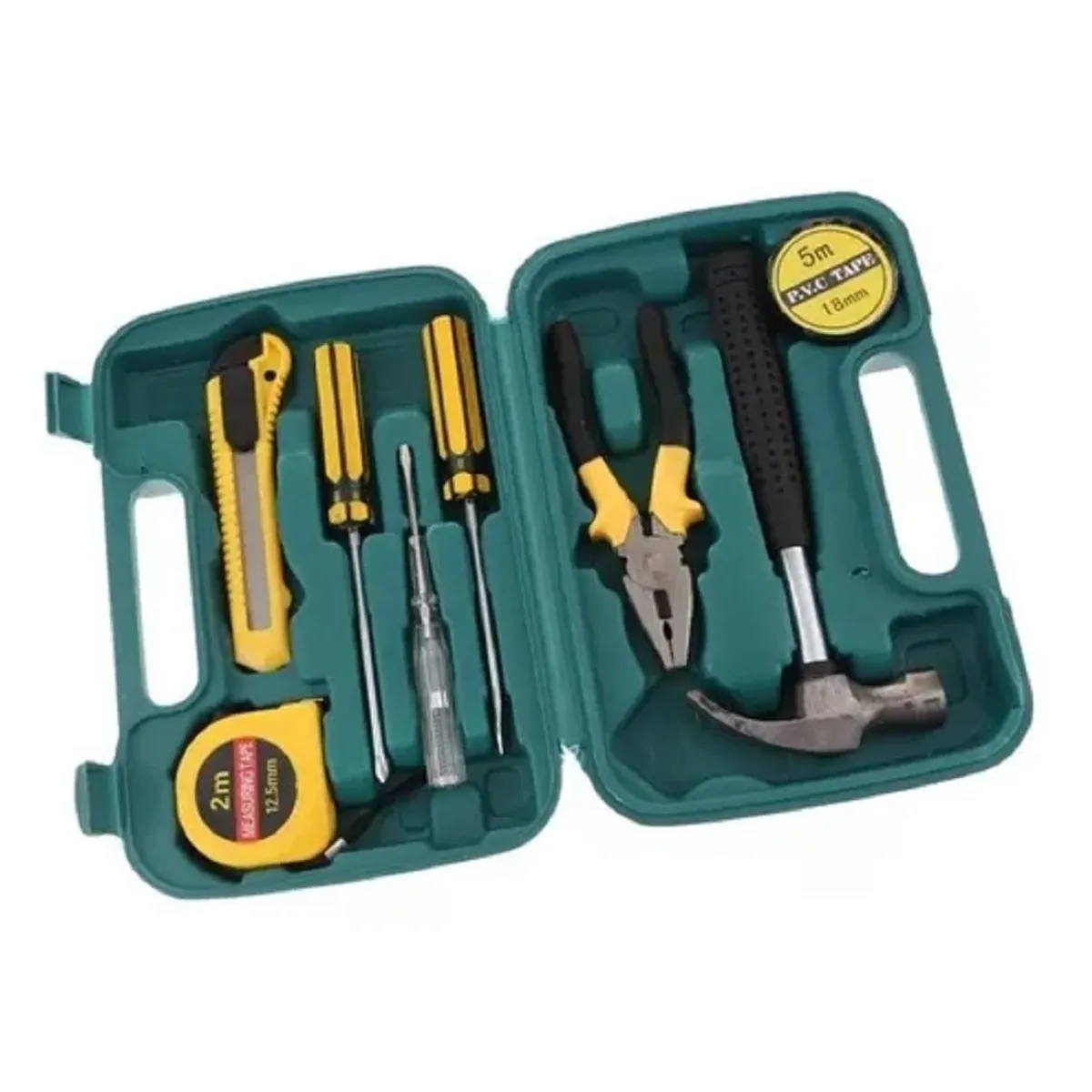 GENERICO - Caja de Herramientas Portatil Multifuncional de 9 Piezas
