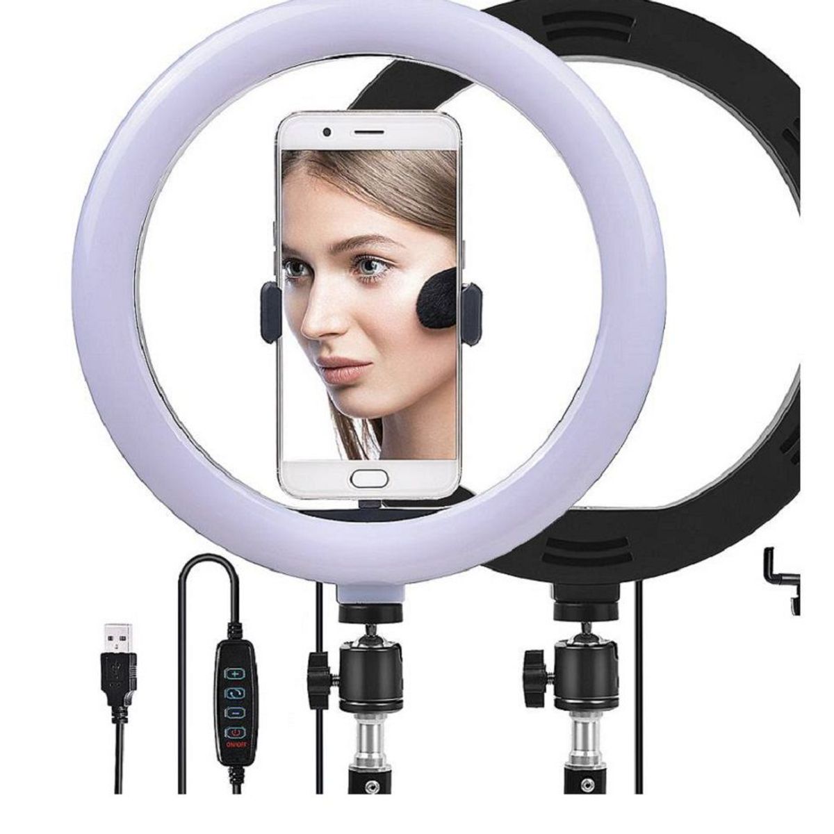 GENERICO - Aro Anillo Luz Led 46 cm Fotografía y Video + Trípode + Control
