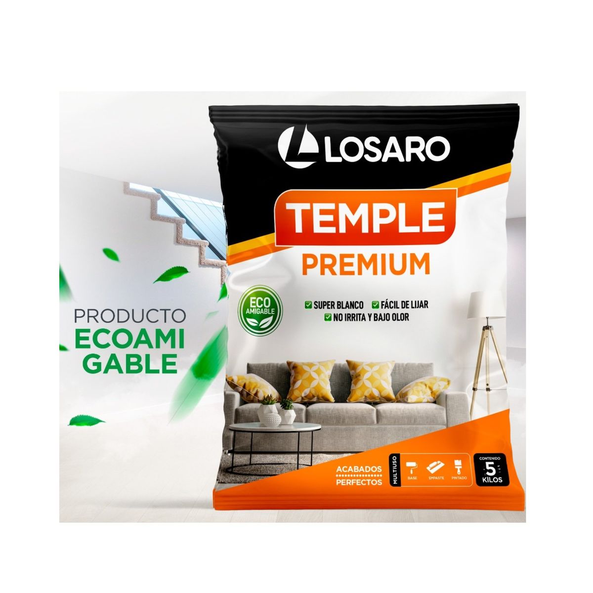 LOSARO - TEMPLE PREMIUM CHICO BOLSA X 5 KG LOSARO