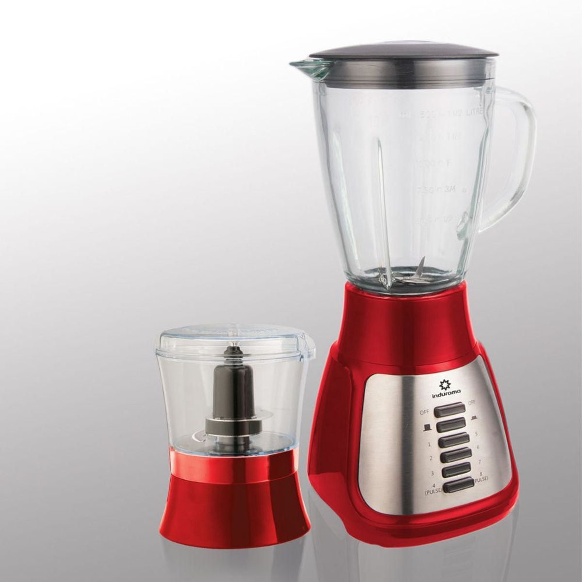 INDURAMA - Licuadora Indurama LI-CRBR 8 Velocidades 1.5Lts Rojo