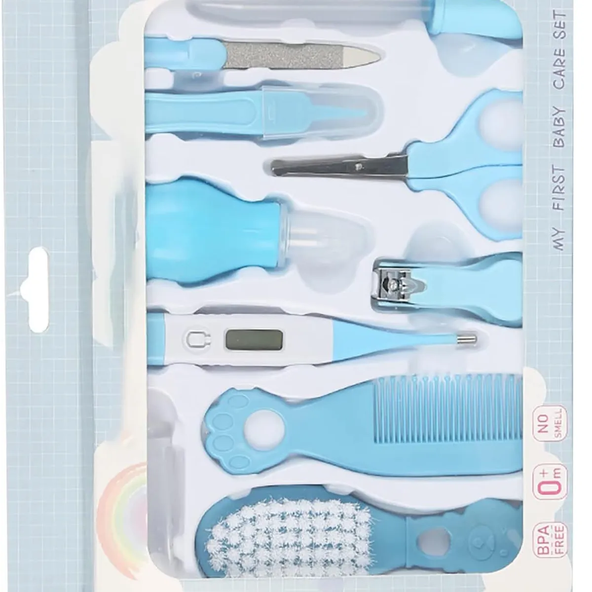 GENERICO - Kit de Cuidado para Bebes de 10 Piezas Celeste