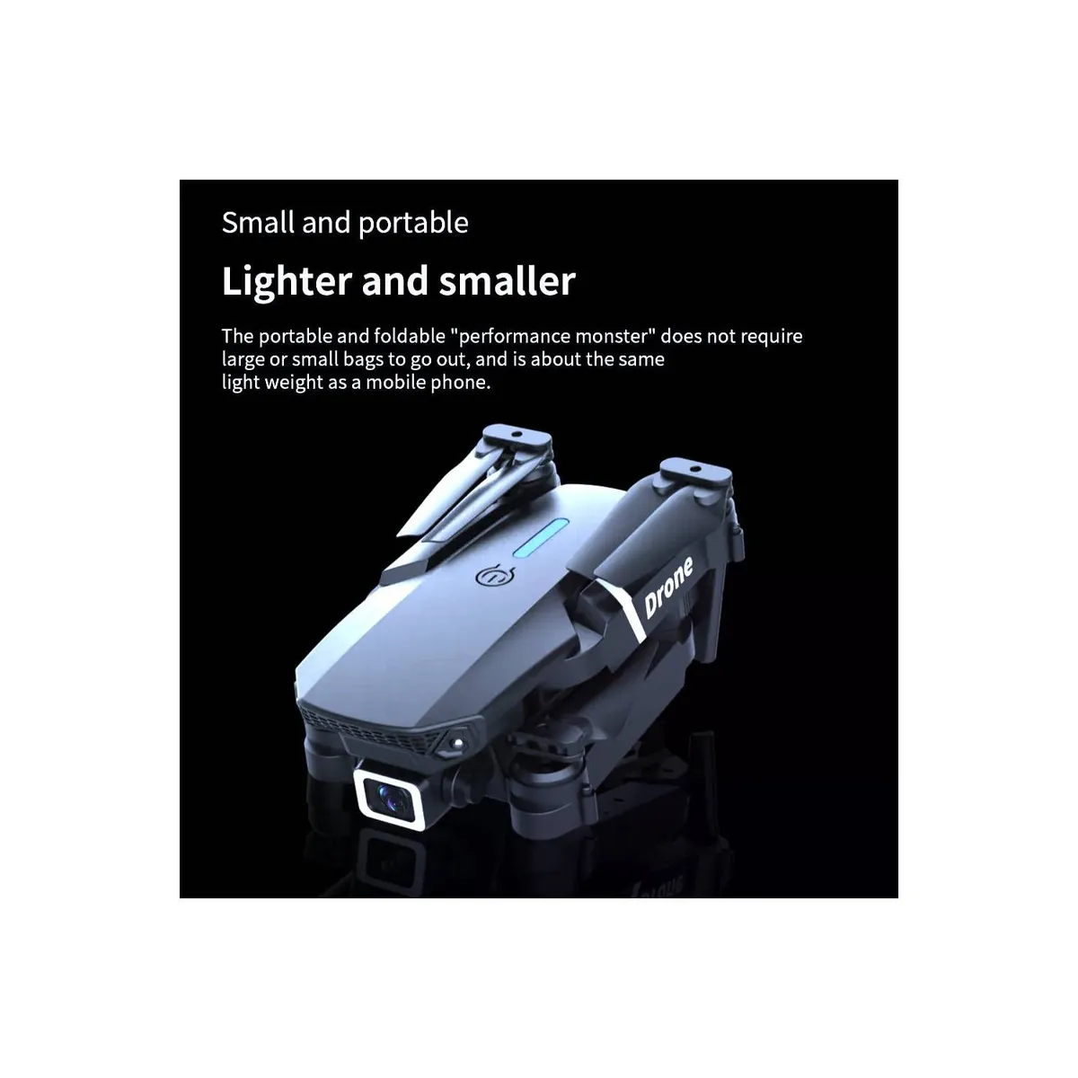 GENERICO - DRONE E88 CON CAMARA  CUATRO MOTORES.