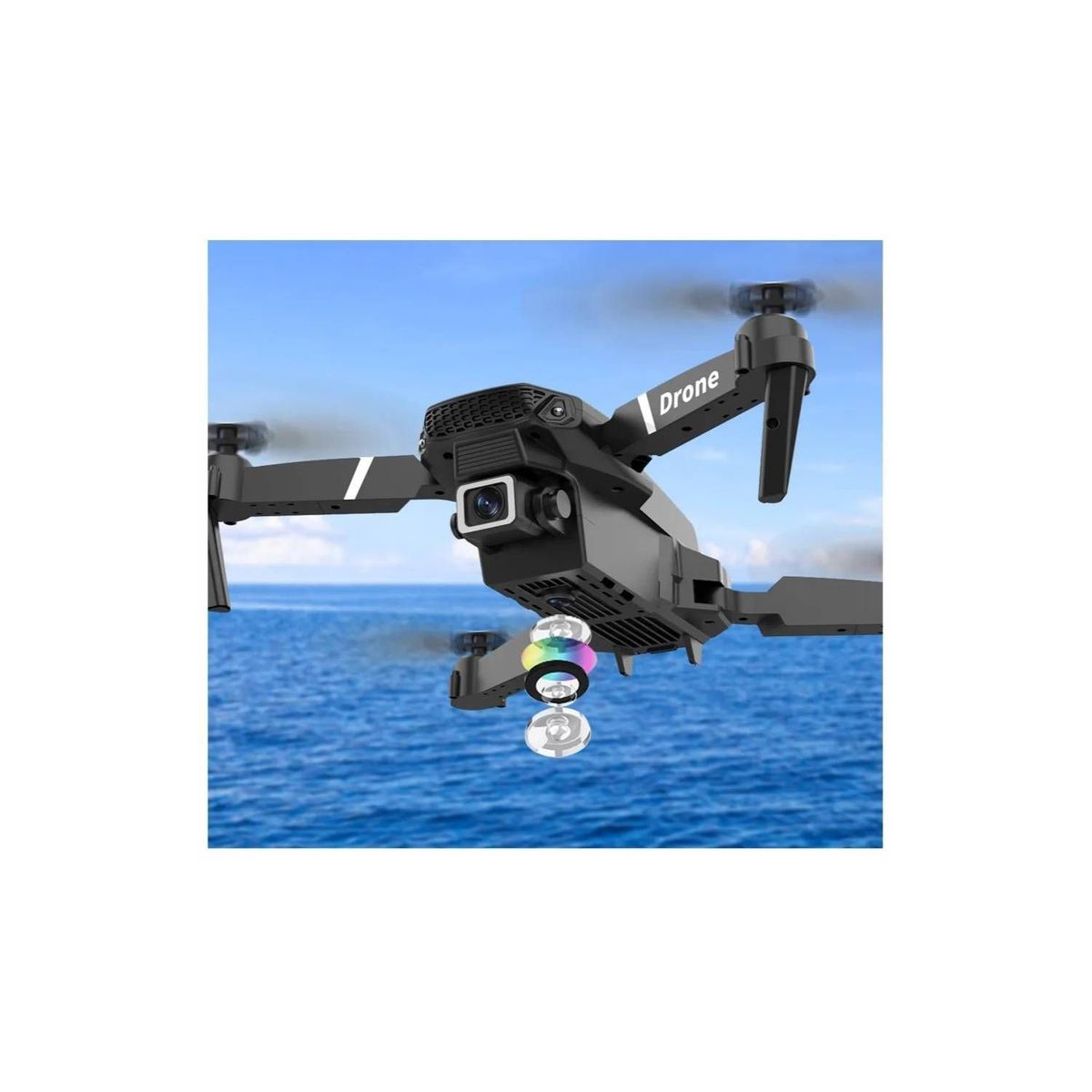 GENERICO - DRONE E88 CON CAMARA  CUATRO MOTORES.