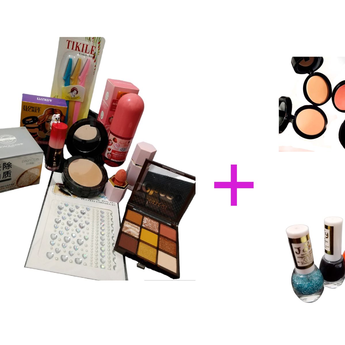 BIOAQUA - Pack korean exfoliante arroz rubor sombras regalos