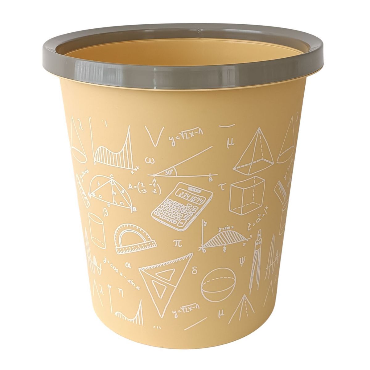 GENERICO - Papelera para Escritorio Tacho de Basura - Amarillo