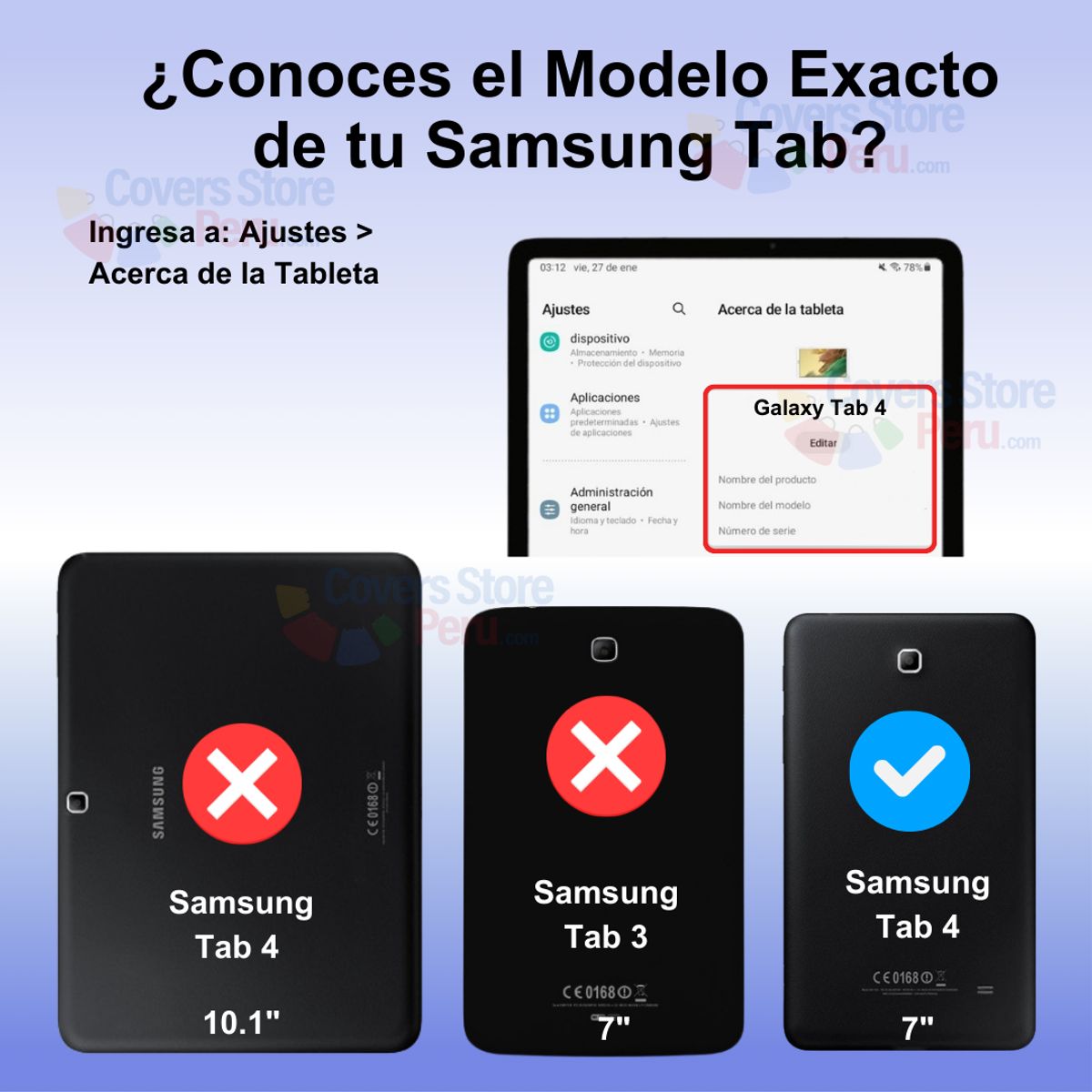 GENERICO - Funda para Samsung Tab 4 7 Flipcover Giratoria Azul Resistente