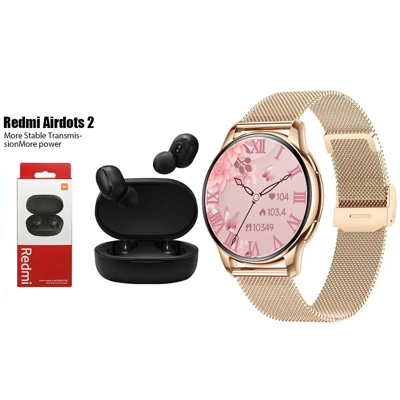 XIAOMI - Smartwatch Y11+Xiaomi Redmi Airdots2 Audífonos In-Ear Bluetooth