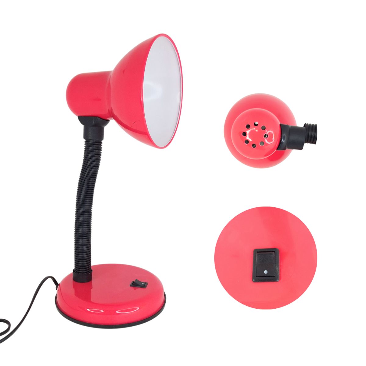 GENERICO - Lampara de Escritorio con Base Fucsia