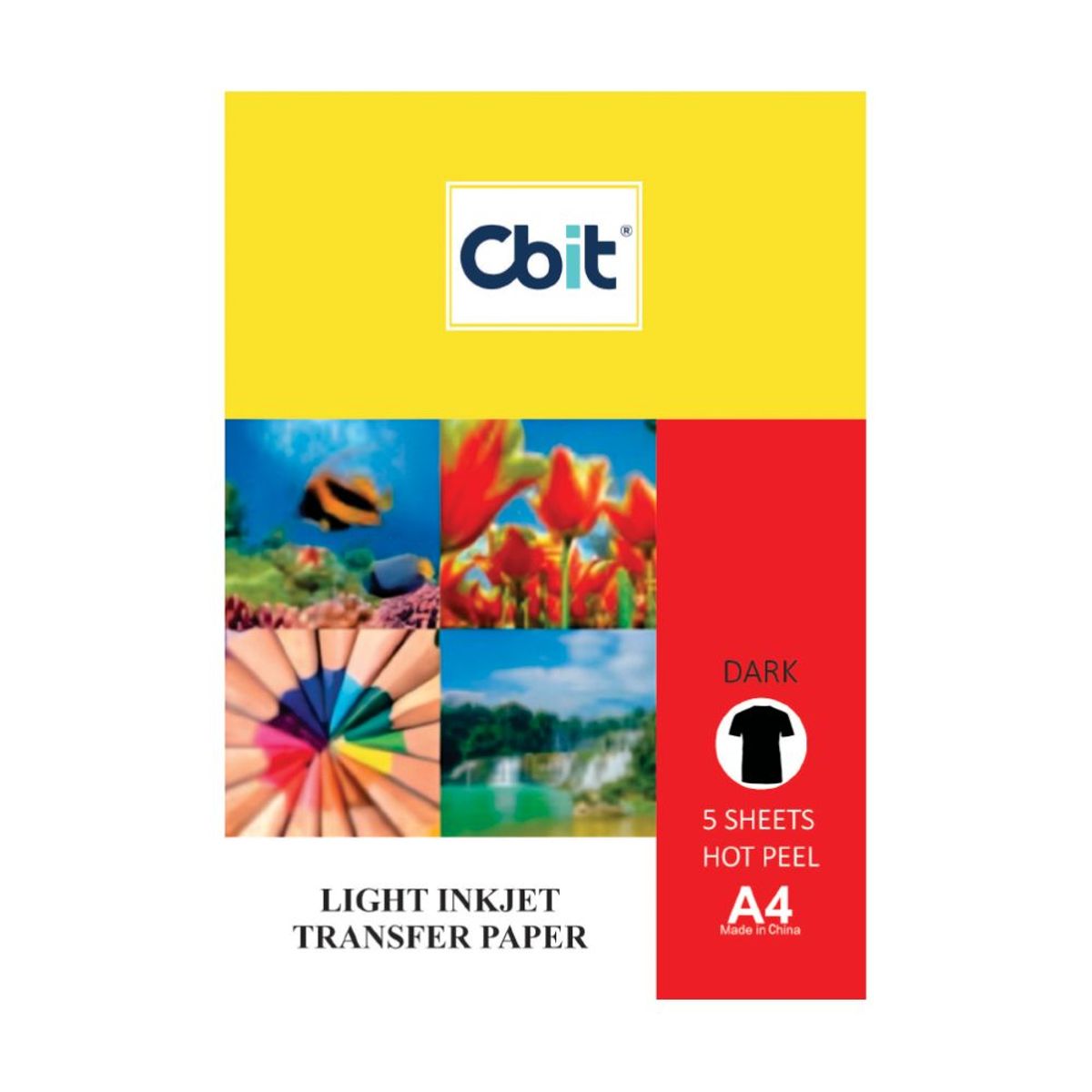 GENERICO - Papel Transfer Telas Oscuras A4 CBIT 5 Hojas (ESTAMPADO)