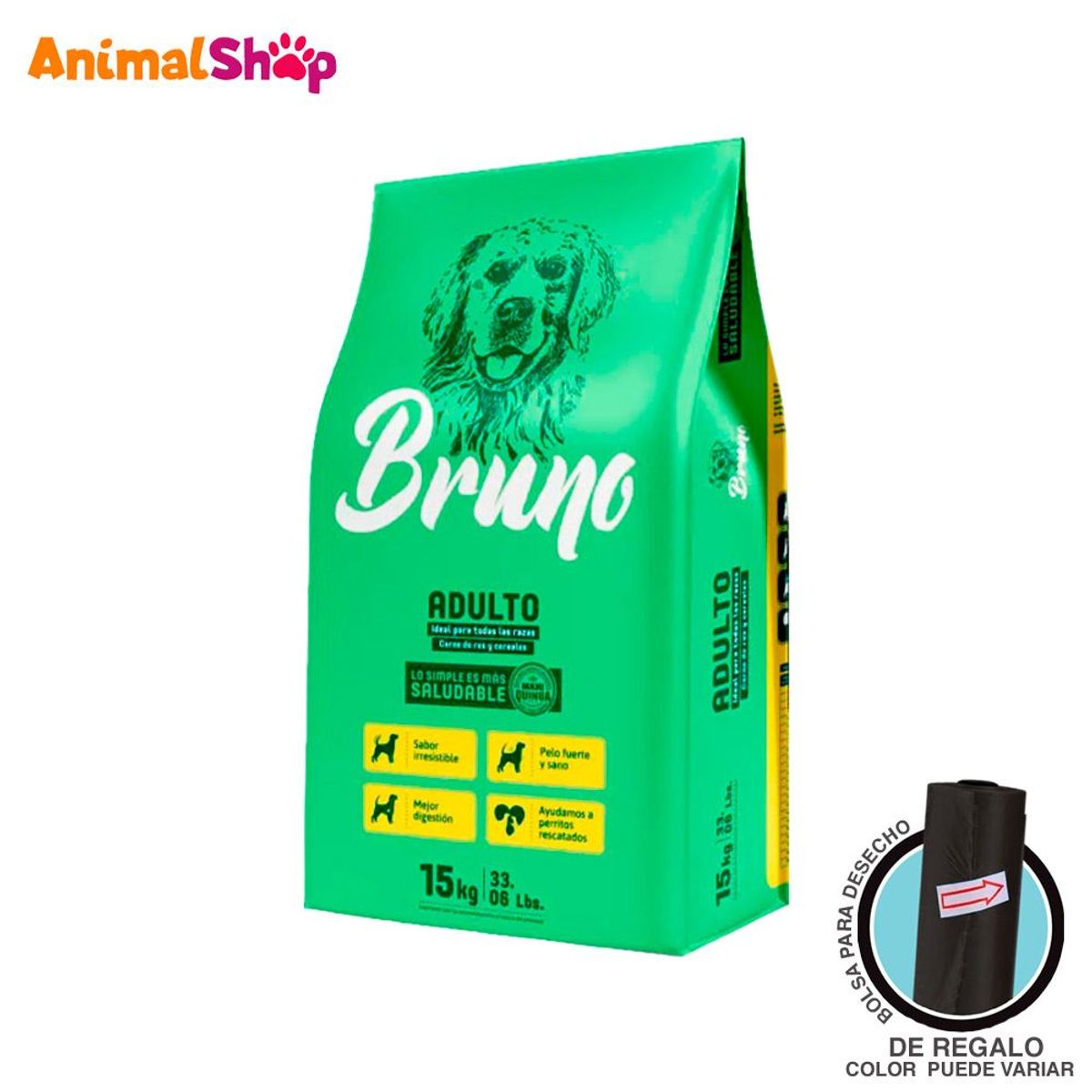 BRUNO - Comida Para Perro Adulto Bruno 15 Kg