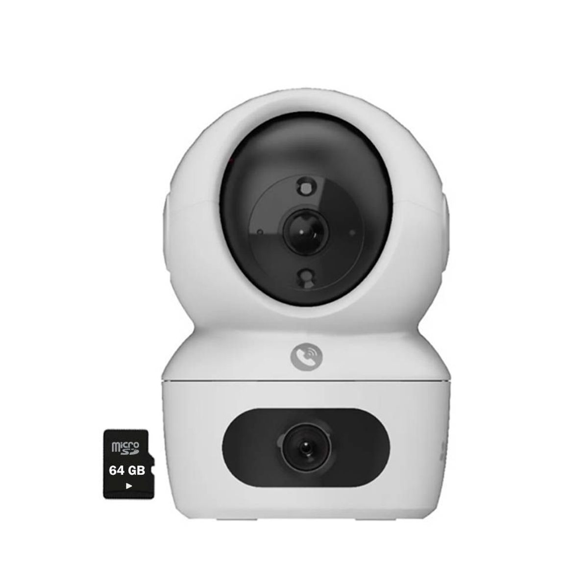 EZVIZ - Cámara WiFi H7C 4MP + 4MP Ezviz Doble Lente Interior 360° + SD 64GB