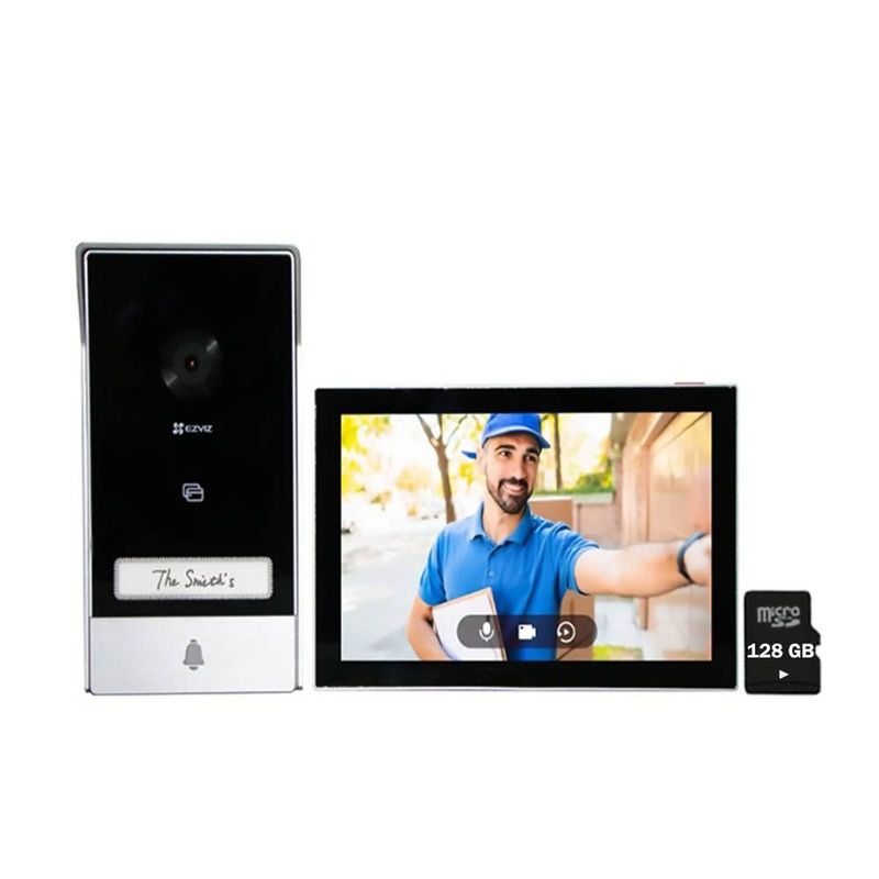 EZVIZ - Videoportero Inteligente HP7 2K Ezviz Exterior LCD 7 + SD 128GB