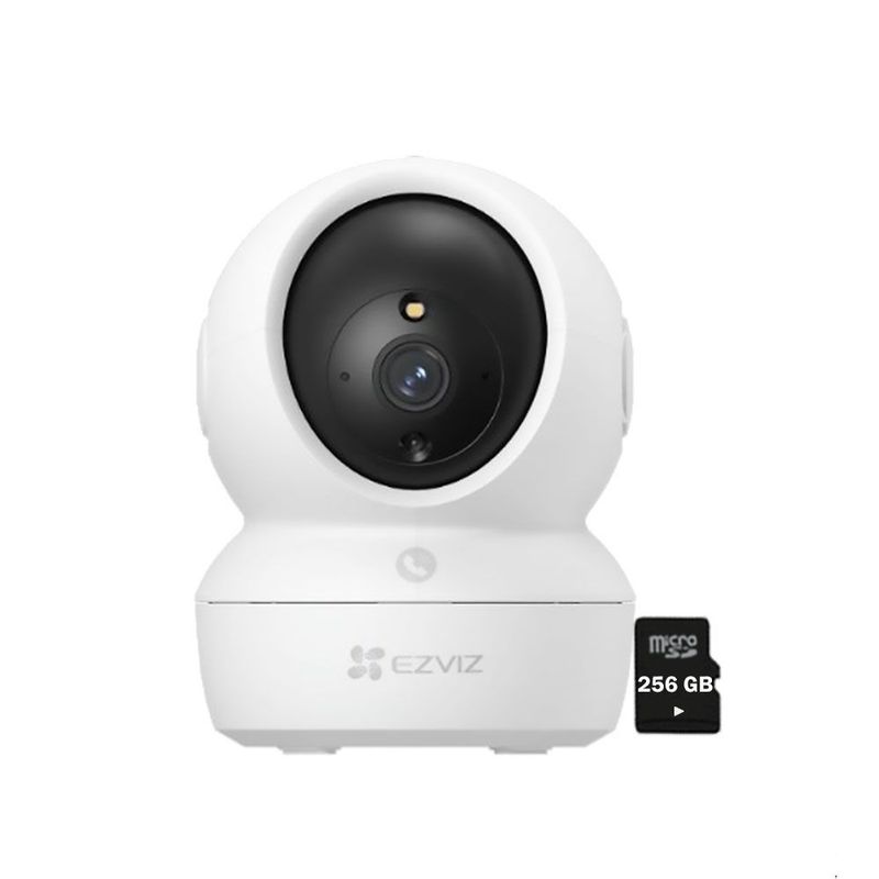 EZVIZ - Cámara Inalámbrica H6C PRO 4MP Ezviz visión 360° Botón Llamada + SD256Gb