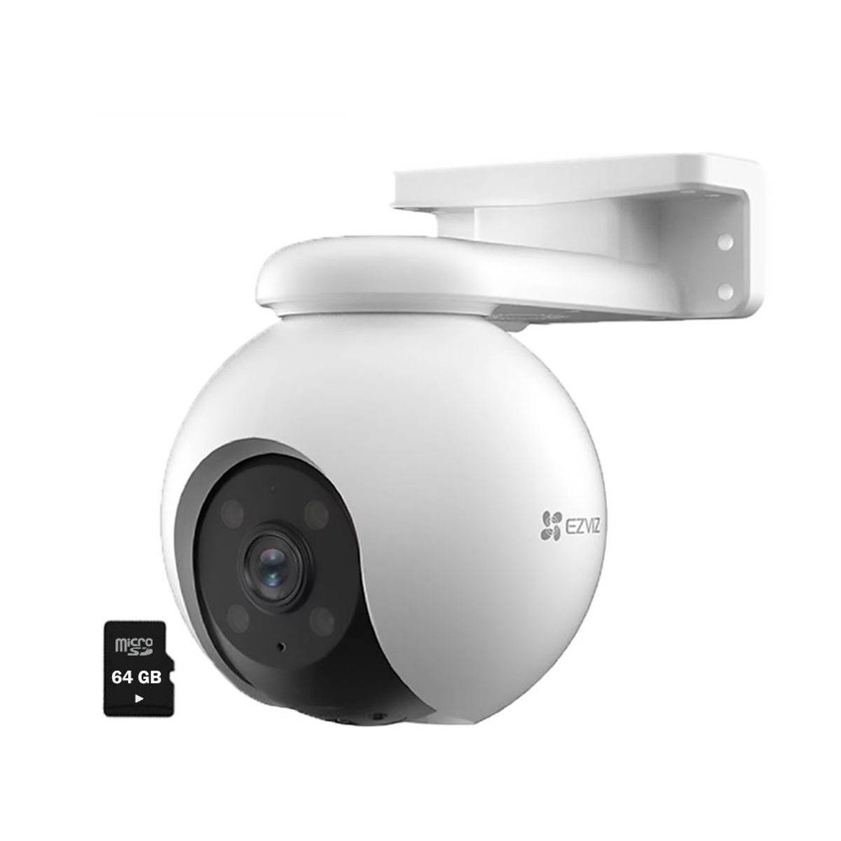 Ezviz - Cámara Wifi H8 PRO 3K 5mp Ezviz Exterior 360° Alarma Inteligente + SD 64GB