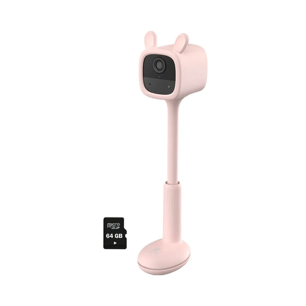 EZVIZ - Cámara Vigilancia para Bebé BM1 Full Hd Ezviz Rosado batería + Sd 64GB