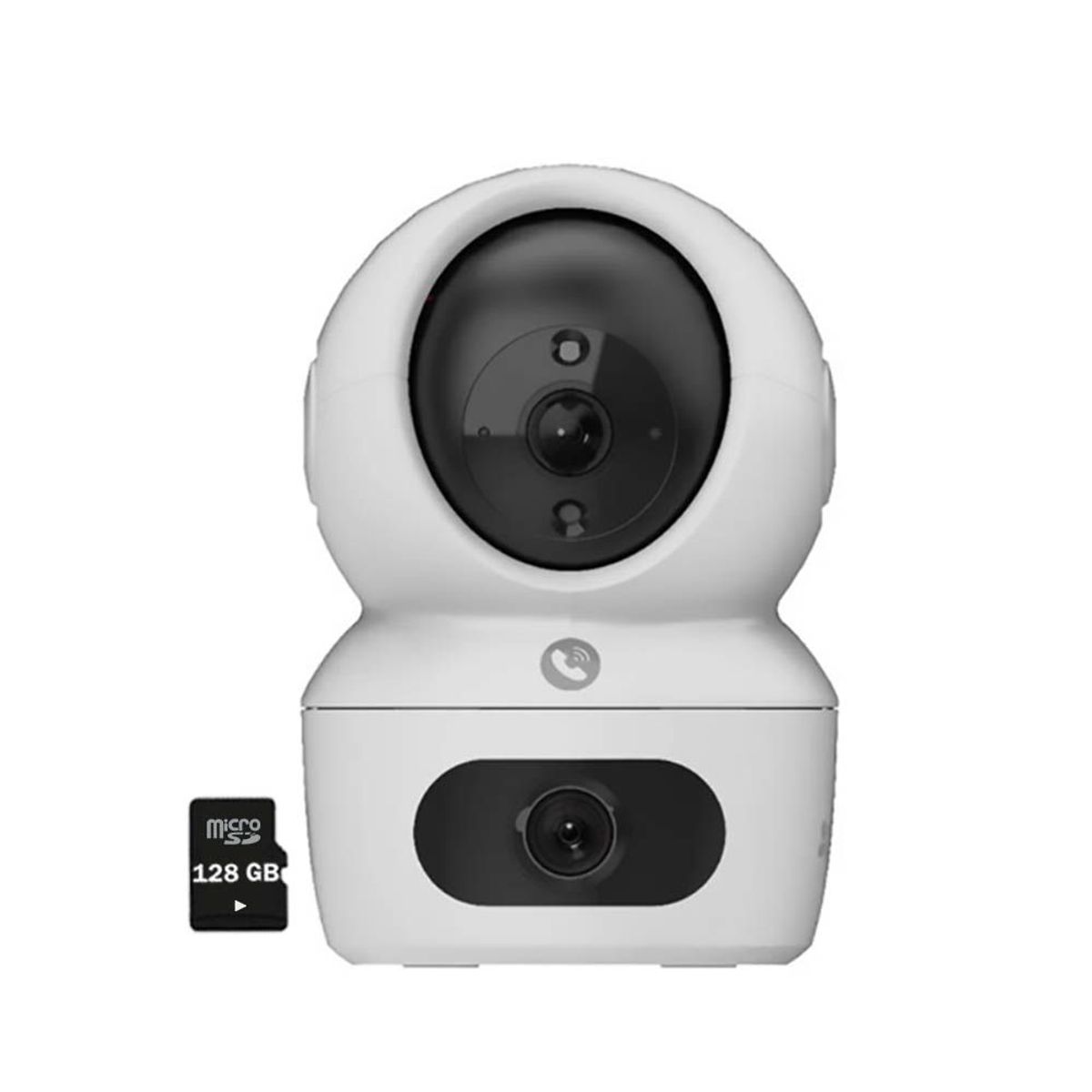 EZVIZ - Cámara WiFi H7C 4MP + 4MP Ezviz Doble Lente Interior 360° + SD 128GB