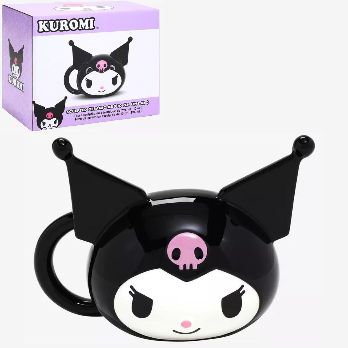 HELLO KITTY - Taza Kuromi 10 oz - Mug ceramica 296 ml Sanrio Hello Kitty