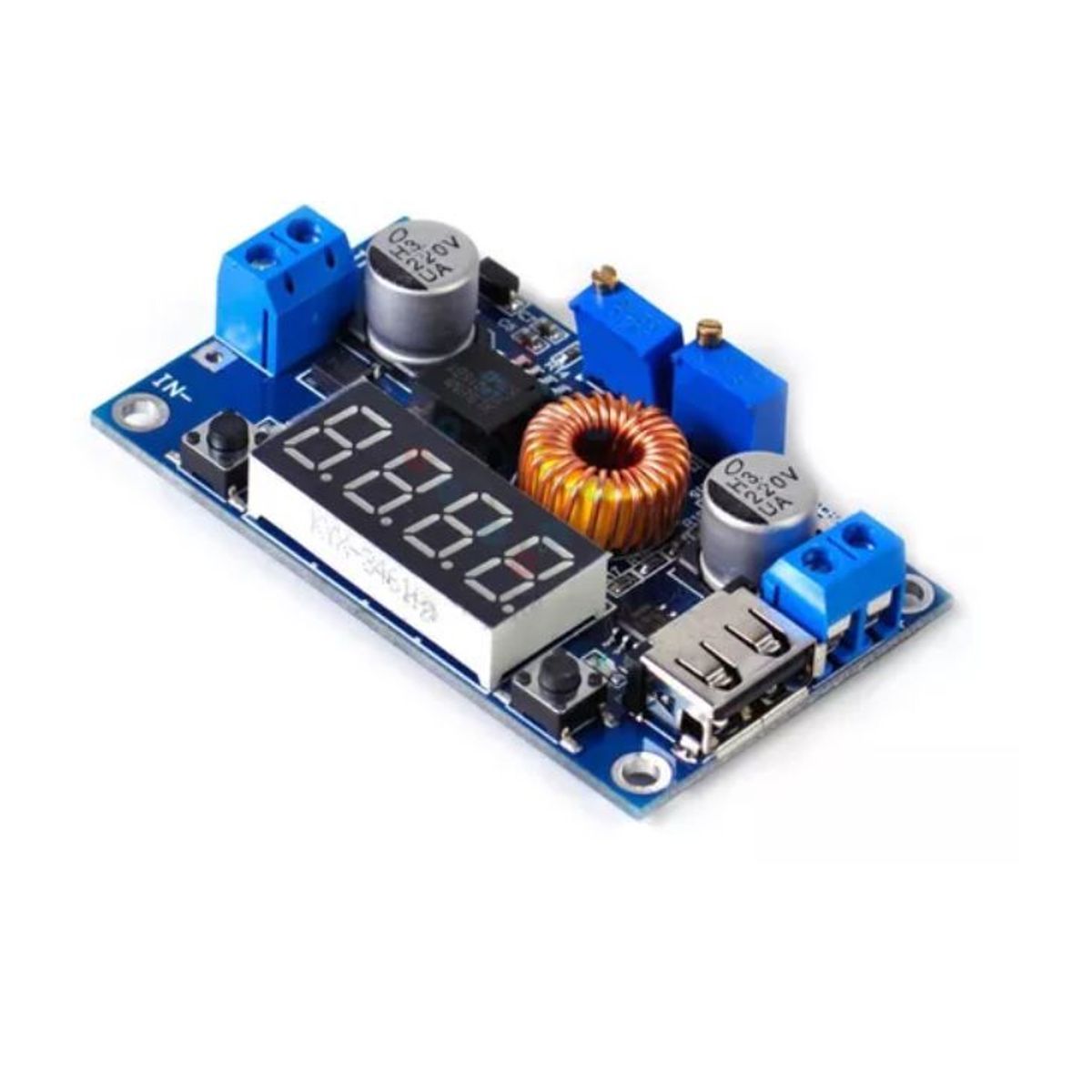 GENERICO - Reductor de Voltaje DC DC XL4015 Plus75W + Limitador de Corriente