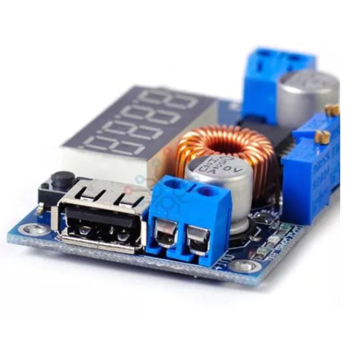 GENERICO - Reductor de Voltaje DC DC XL4015 Plus75W + Limitador de Corriente