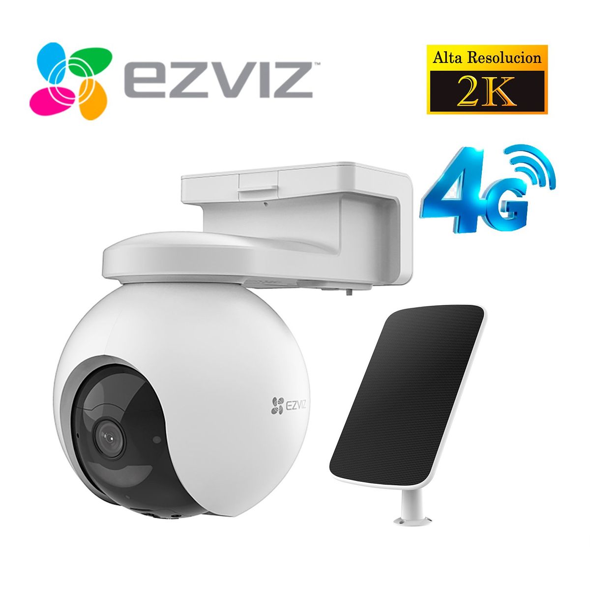 EZVIZ - Cámara Seguridad EB8 4G 2K Ezviz con Gps Exterior + Panel solar