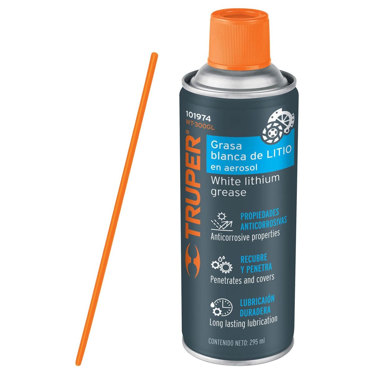 TRUPER - Grasa blanca de litio en aerosol 295 ml, Truper
