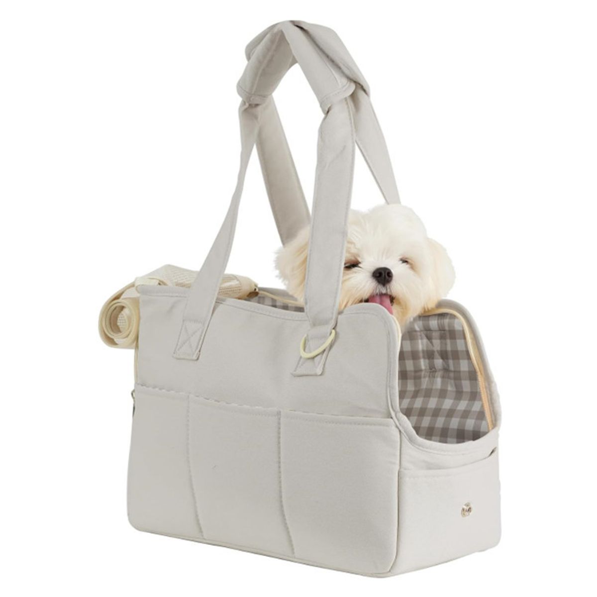 QUE PATAS PET SHOP - Bolso para Mascotas Pequeñas Talla S Gris