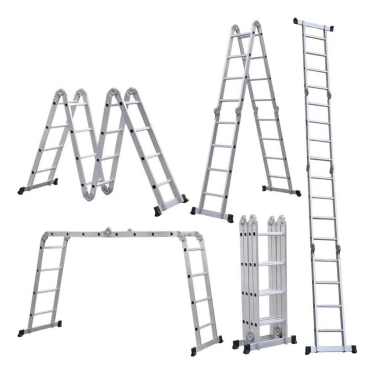 FERTON - Escalera multiposicion 16 peldaños soporta 150 Kg Ferton