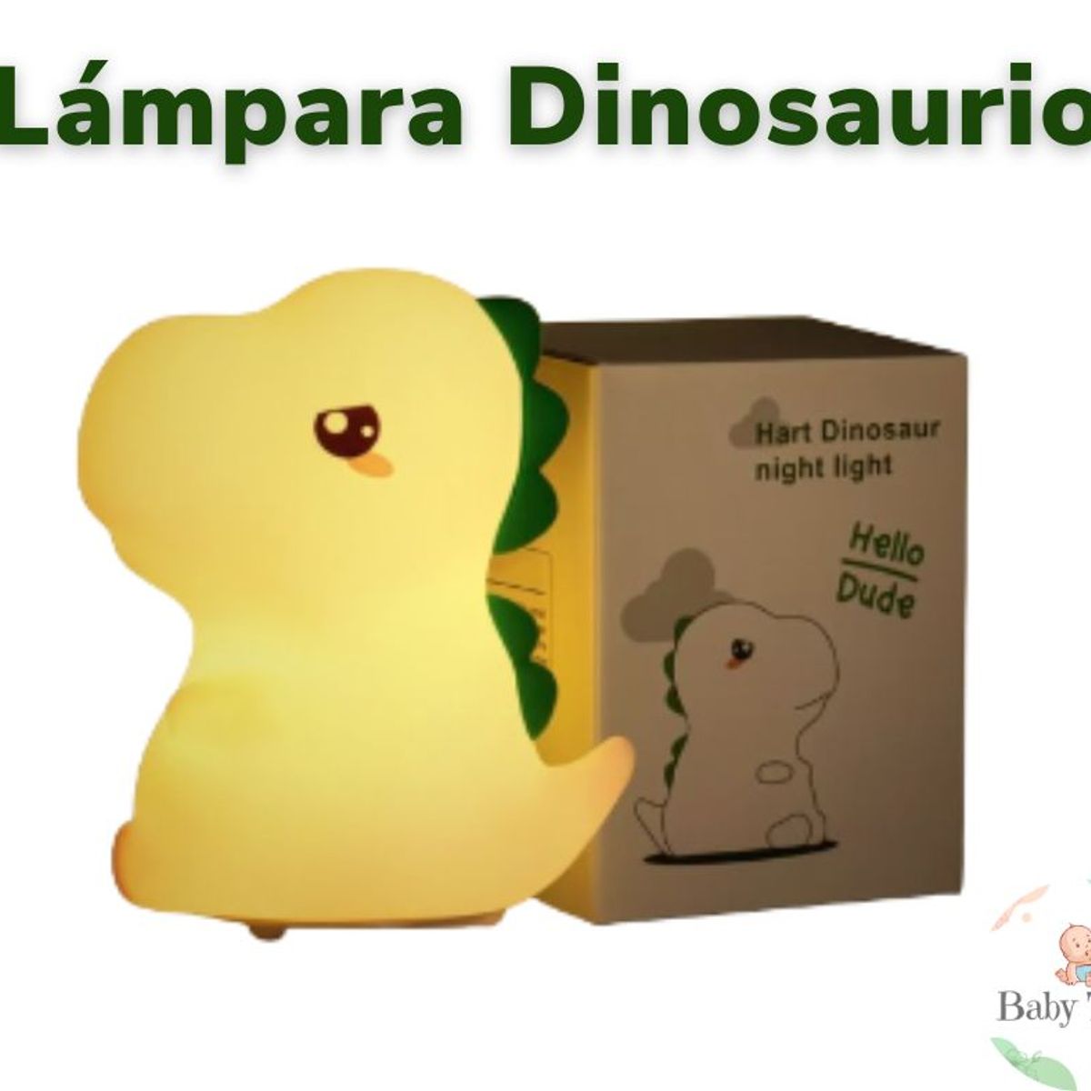 GENERICO - Lámpara led de silicona para bebe Dinosaurio