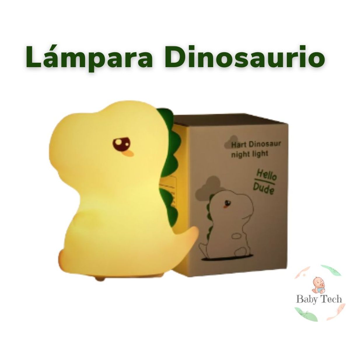 GENERICO - Lámpara led de silicona para bebe Dinosaurio
