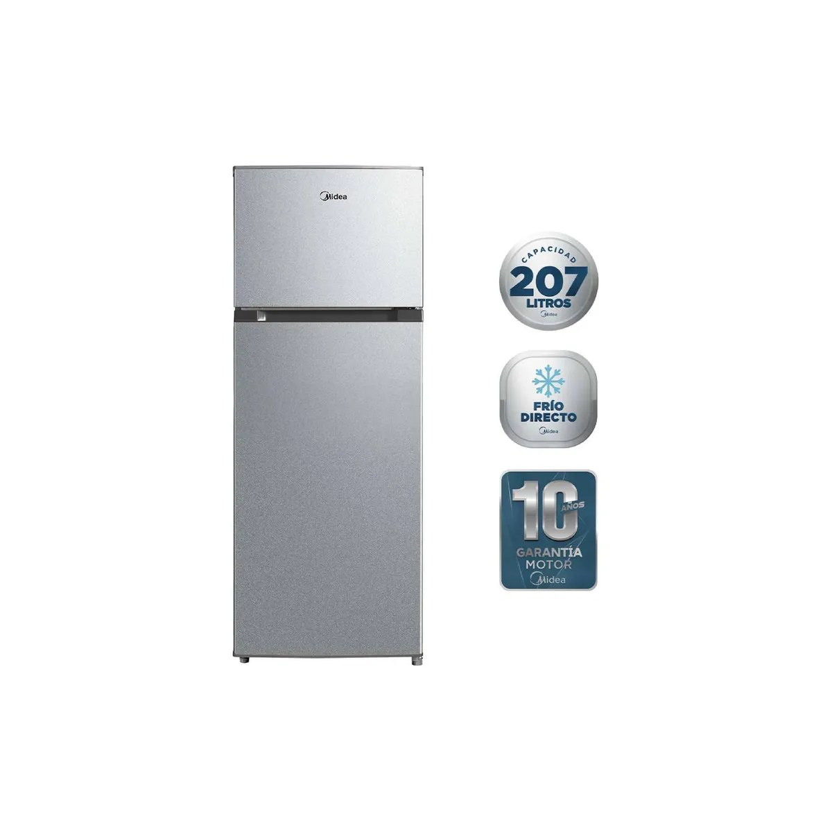 MIDEA - Refrigerador MIDEA  MDRT294FGR50PE TMF Frío Directo 210 lts