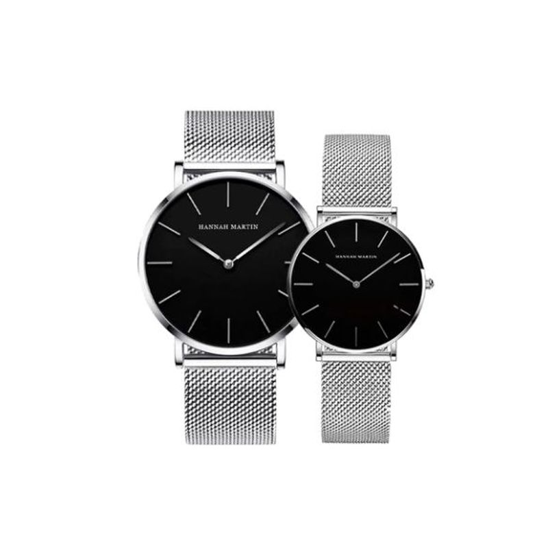 HANNAH MARTIN - RELOJ PARA PAREJA PLATINIUM  SKU HAN-43/HAN-36