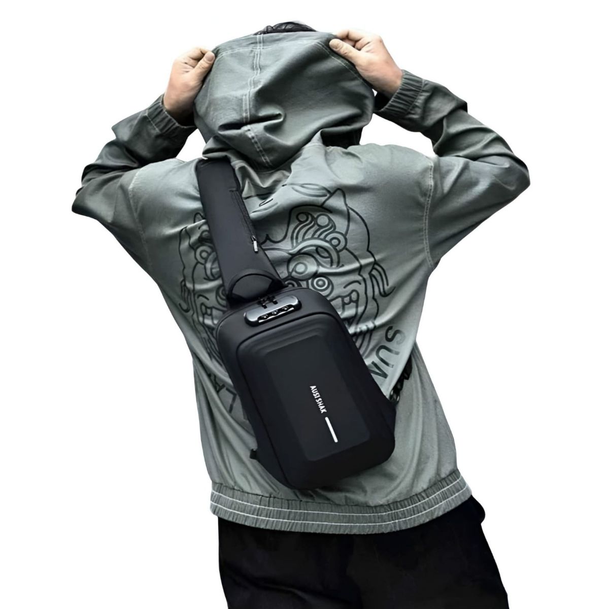 GENERICO - Mochila  Antirrobo Usb - Caballero