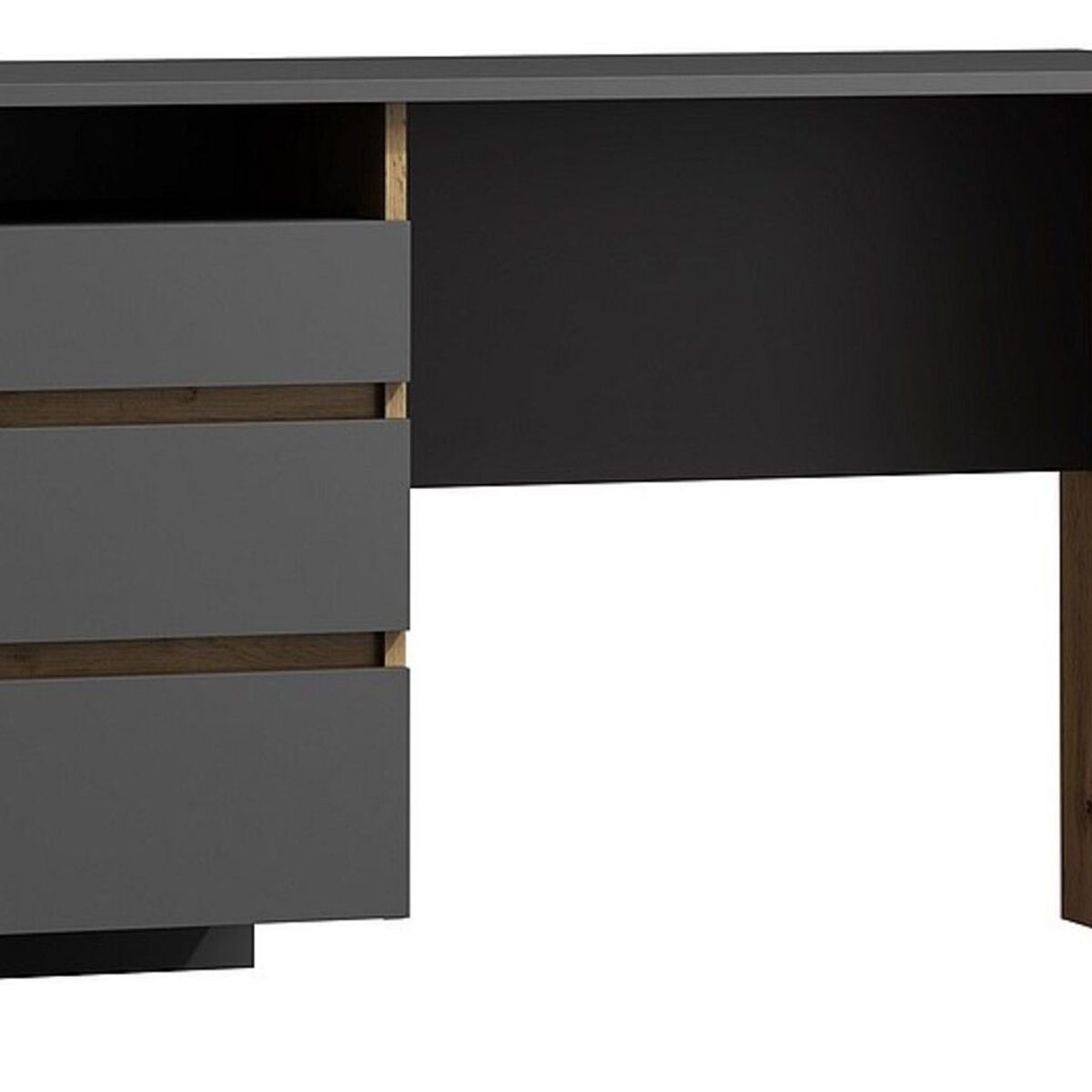 TU MESITA - Escritorio Clásico Melody 3 cajones color MarrónNegro TU MESITA