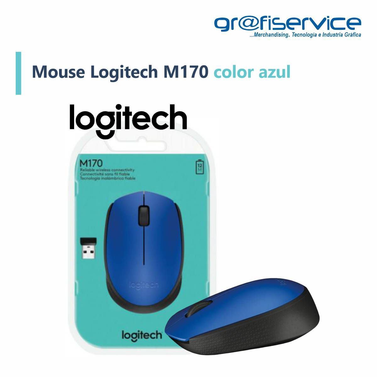 LOGITECH - Mouse Logitech M170 color azul