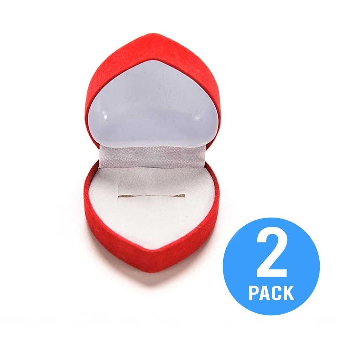 GENERICO - Cajita de anillo en forma de corazón rojo 2UND