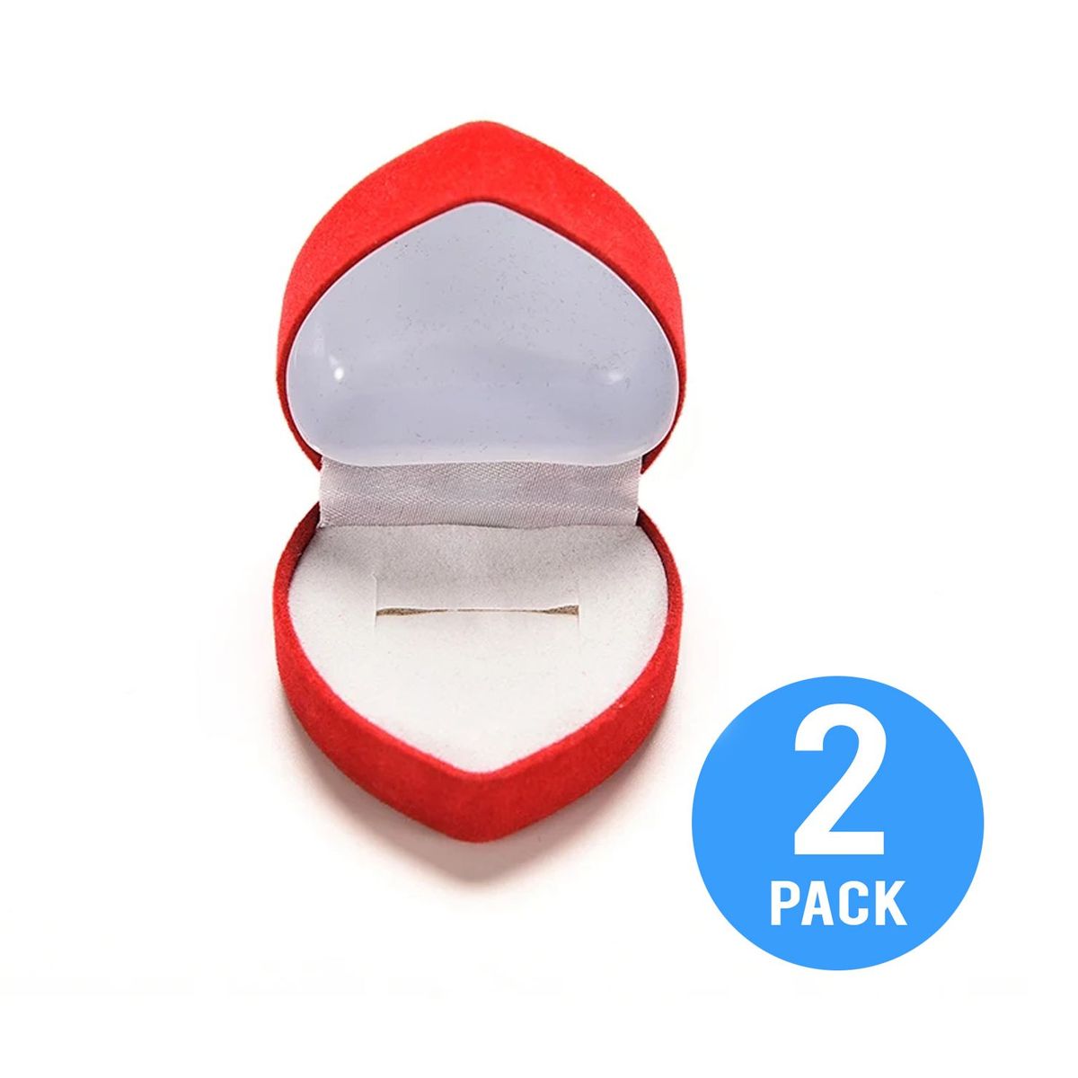 GENERICO - Cajita de anillo en forma de corazón rojo 2UND