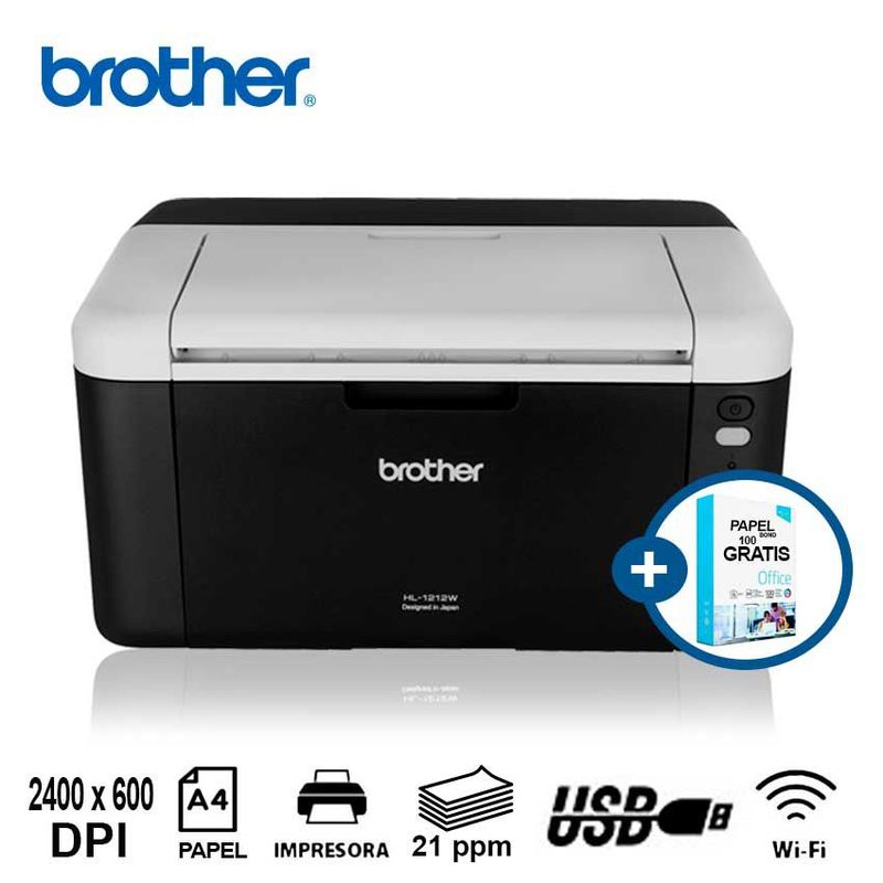 BROTHER - Impresora Láser BROTHER HL-1212W Monocromatico WIFI USB