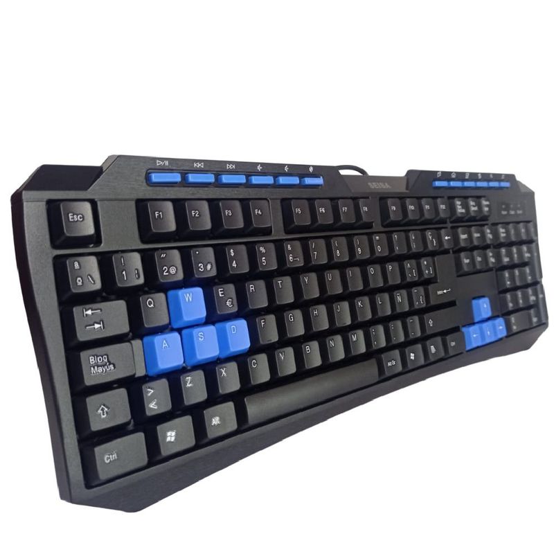 SEISA - Teclado Gamer Multimedia Pc Laptop  Alambrico Seisa