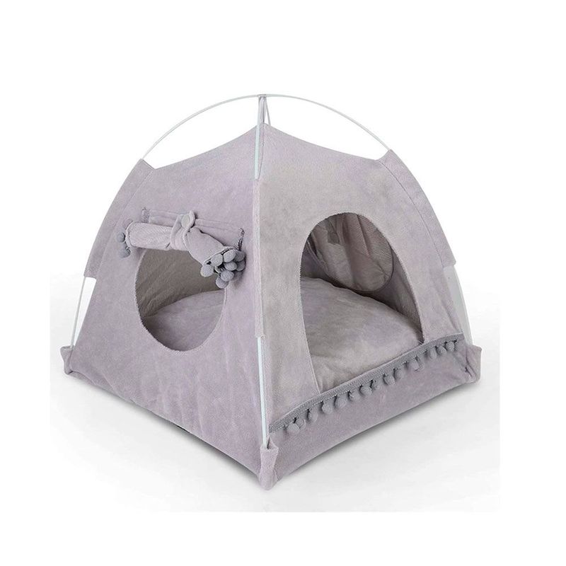 QUE PATAS PET SHOP - Carpa Cueva para Mascotas Gris