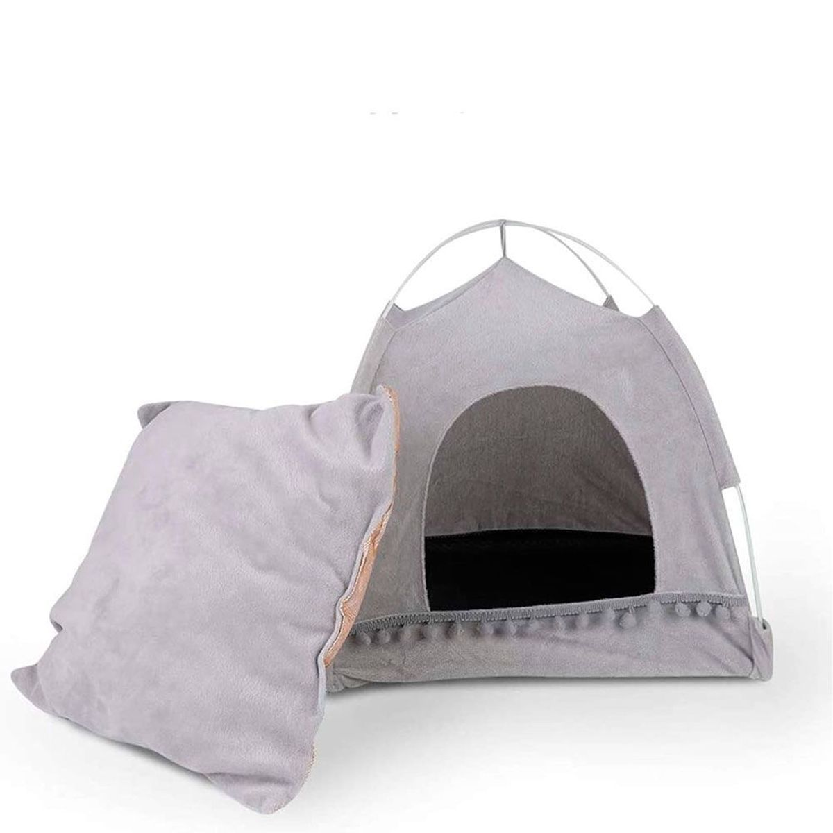 QUE PATAS PET SHOP - Carpa Cueva para Mascotas Gris