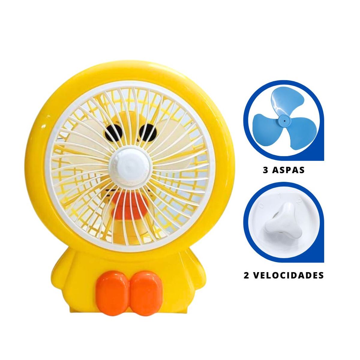 GENERICO - Ventilador Kawai 2 Velocidades Pollito