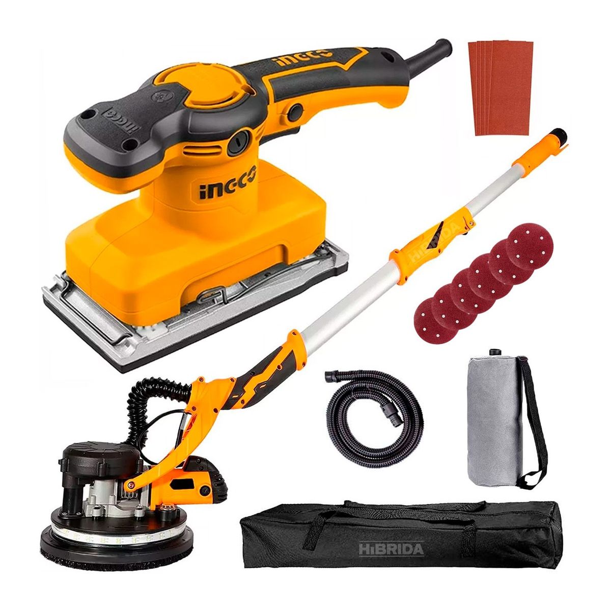 XTD - LIJADORA DE PARED TECHO MÁS LIJADORA ORBITAL 320W METAL MADERA - COMBO