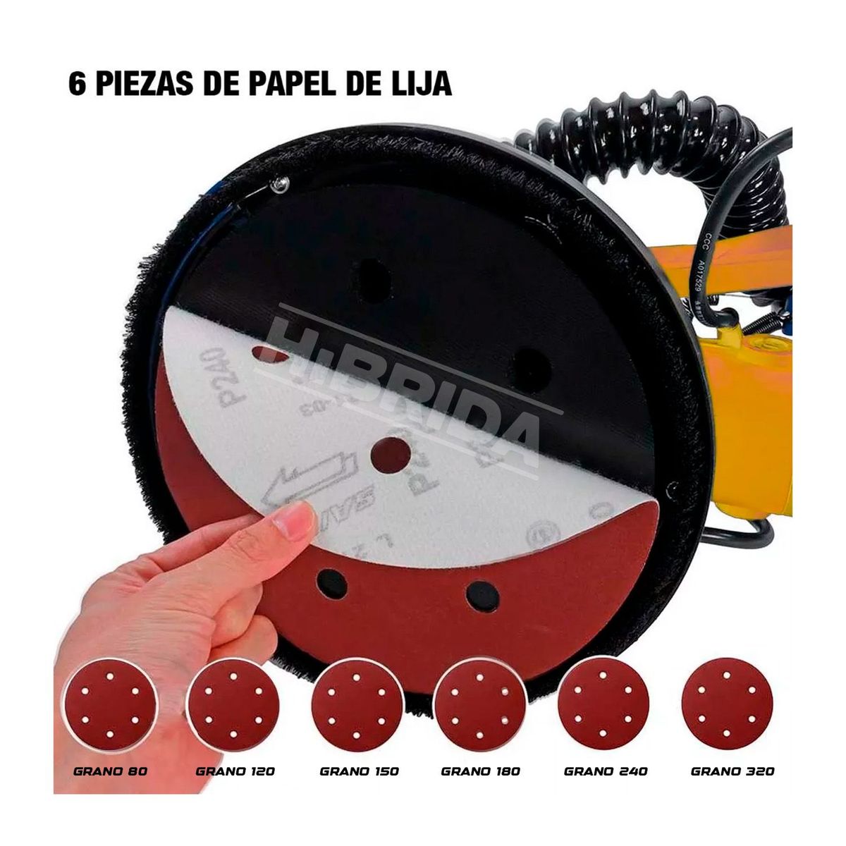 XTD - LIJADORA DE PARED TECHO MÁS LIJADORA ORBITAL 320W METAL MADERA - COMBO