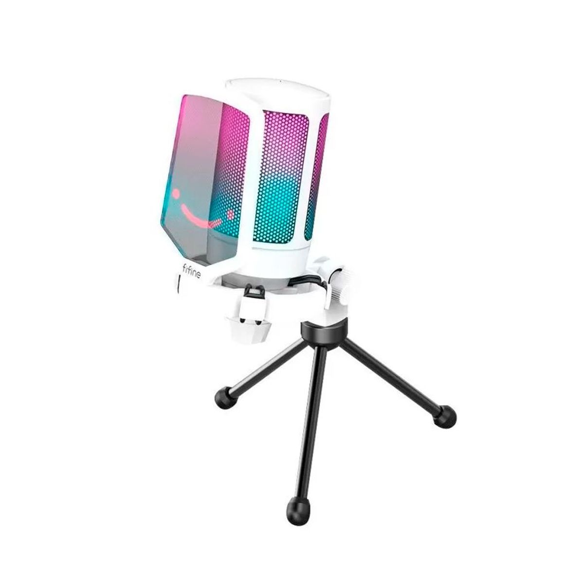 FIFINE - Micrófono FIFINE A6V RGB Condensador - Blanco