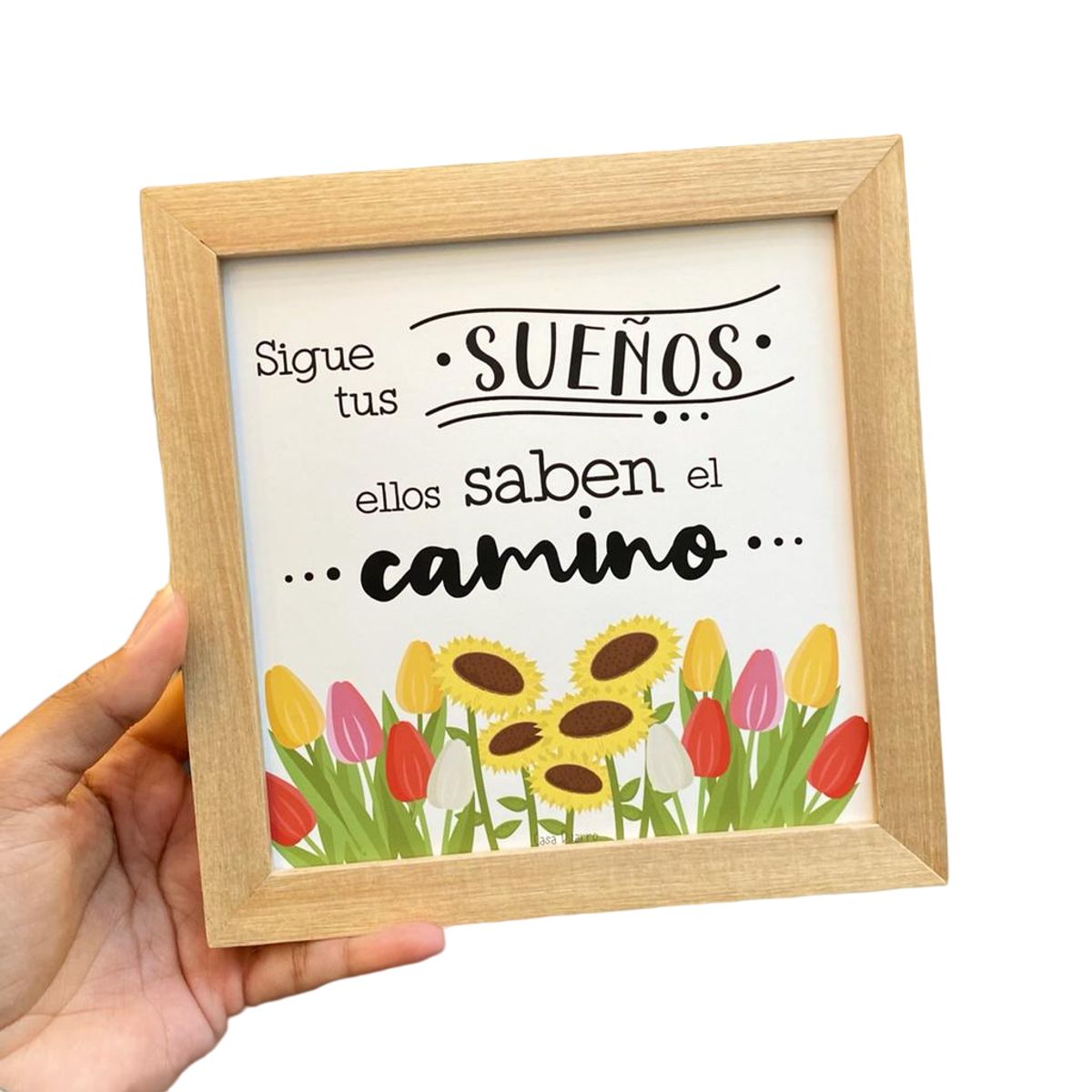 CASA PIZARRO - Cuadro regalo de motivación TUS SUEÑOS 17x17cm