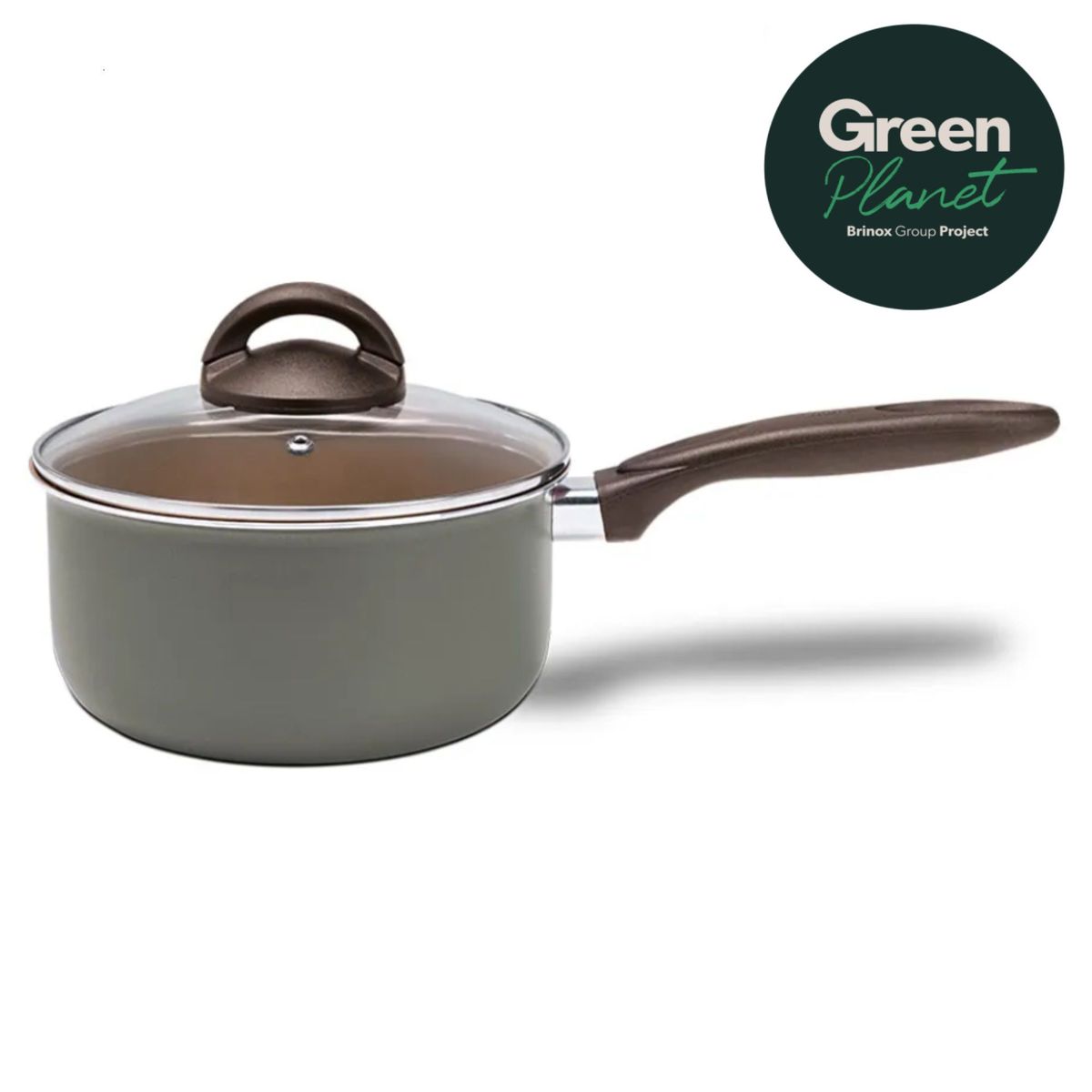 BRINOX - Olla Con Tapa 16cm 1.45L Brinox Naturall Verde GreenPlanet