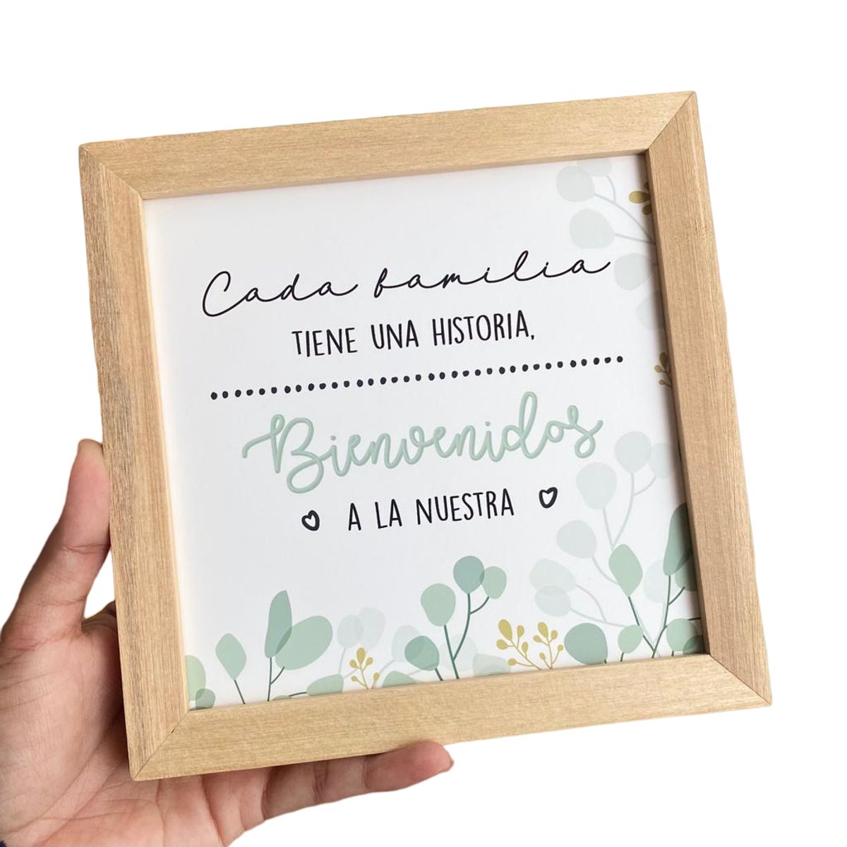 CASA PIZARRO - Cuadro para el hogar CADA FAMILIA TIENE UNA HISTORIA 17x17cm