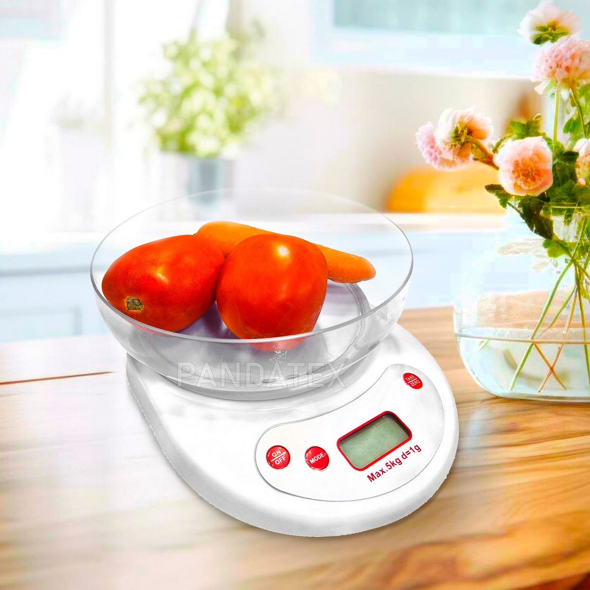 GENERICO - BALANZA GRAMERA DIGITAL BLANCA 5KG DE CAPACIDAD